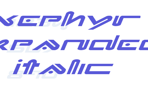 Xephyr Expanded Italic Font Download