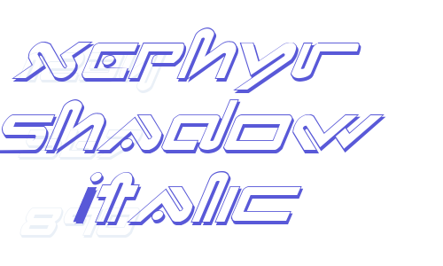 Xephyr Shadow Italic Font Download