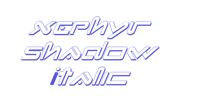 Xephyr Shadow Italic Font Download