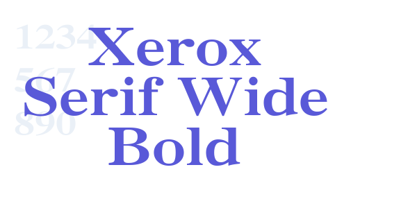 Xerox Serif Wide Bold font free