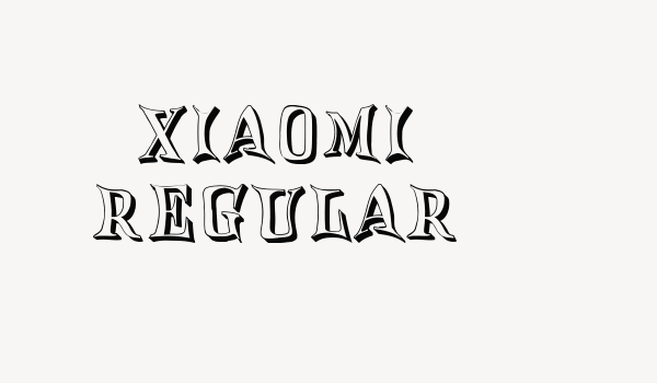 Xiaomi Regular Font