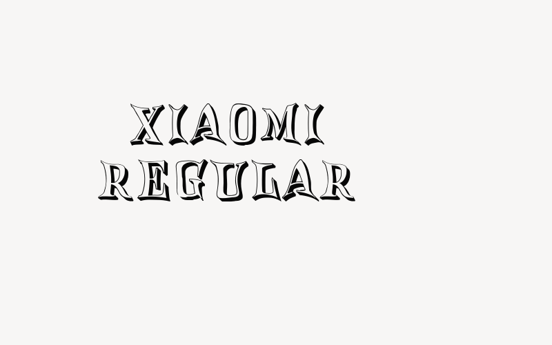 Xiaomi Regular Font