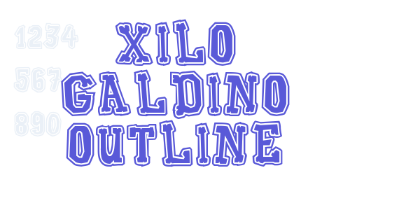 Xilo Galdino Outline font