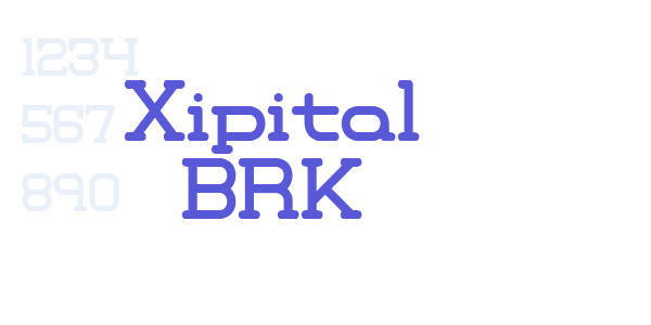 Xipital BRK font