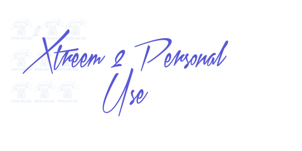 Xtreem 2 Personal Use font free