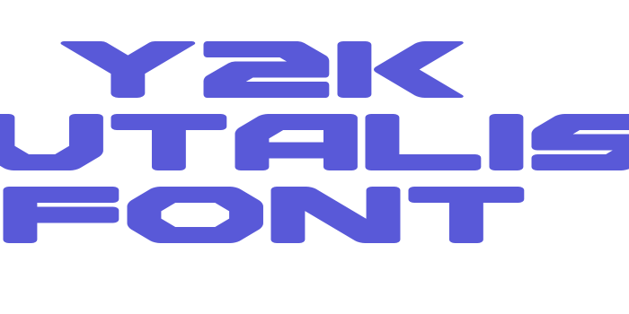 Y2K Brutalism Font Font Download