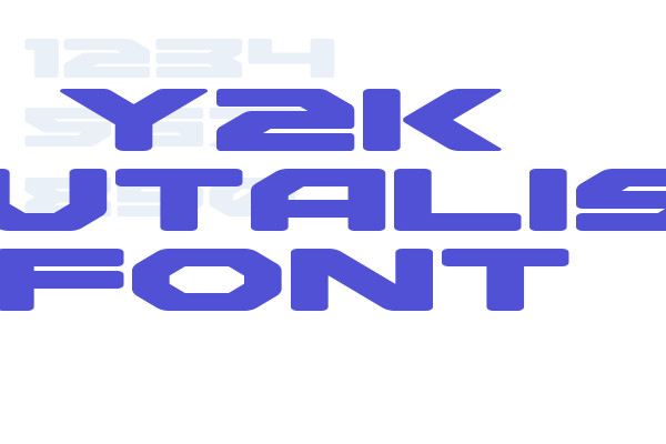Y2K Brutalism Font