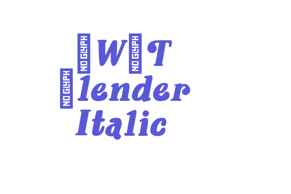 YWFT Blender Italic Font