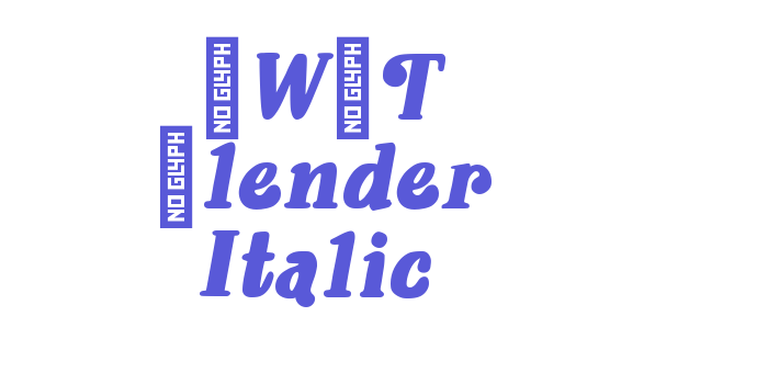 YWFT Blender Italic Font Download