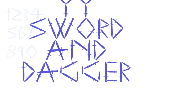 YY Sword and Dagger font