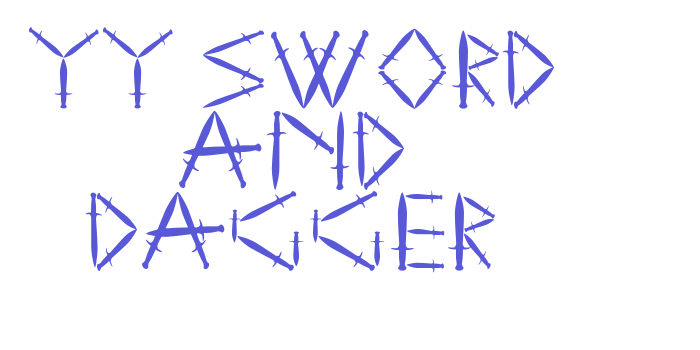 YY Sword and Dagger Font Download