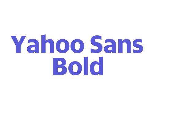 Yahoo Sans Bold Font