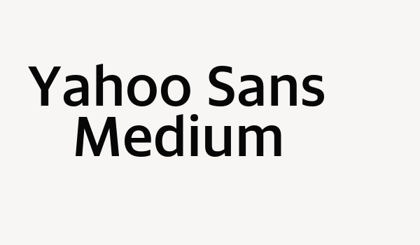 Yahoo Sans Medium Font