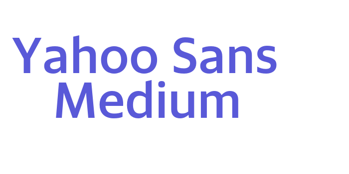 Yahoo Sans Medium Font