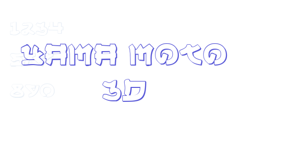 Yama Moto 3D font free