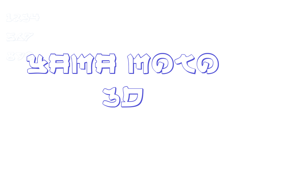 Yama Moto 3D-font-download