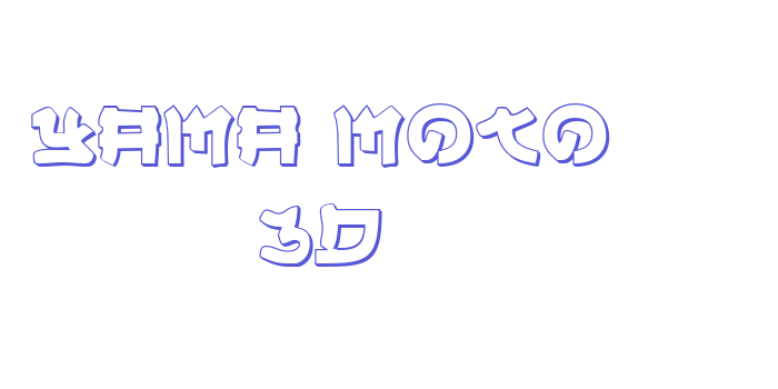 Yama Moto 3D Font