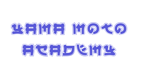 Yama Moto Academy Font