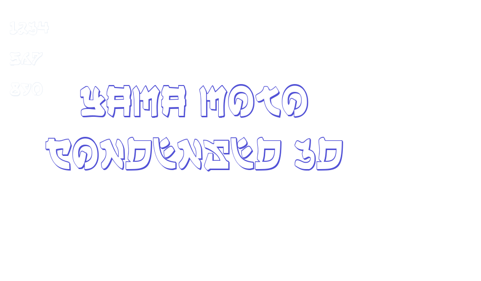 Yama Moto Condensed 3D-font-download