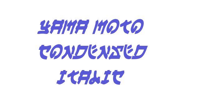 Yama Moto Condensed Italic Font Download