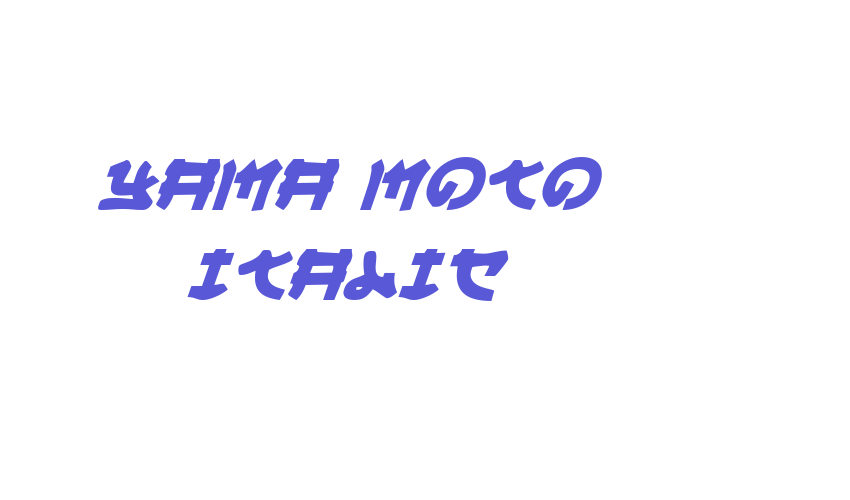 Yama Moto Italic Font Download