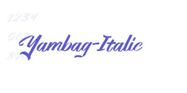 Yambag-Italic font free