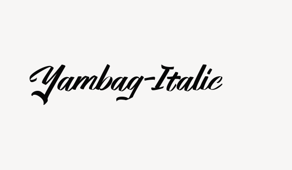 Yambag-Italic Font