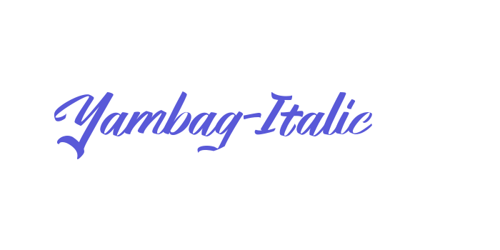 Yambag-Italic Font Download