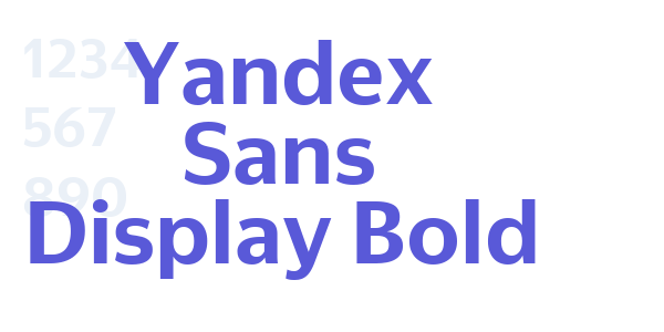 Yandex Sans Display Bold font free