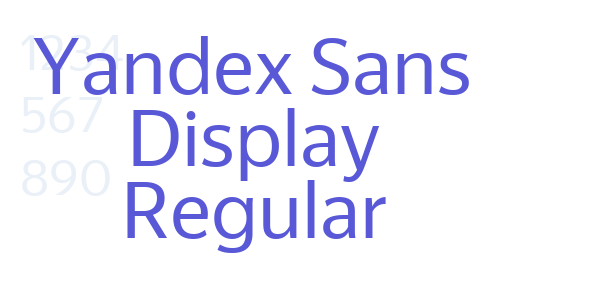 Yandex Sans Display Regular font free