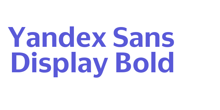 Yandex Sans Display Bold Font Download