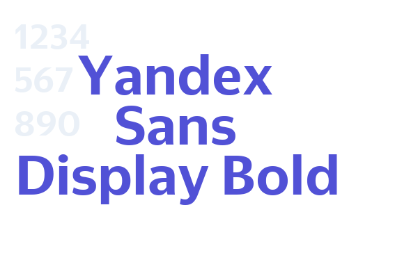 Yandex Sans Display Bold