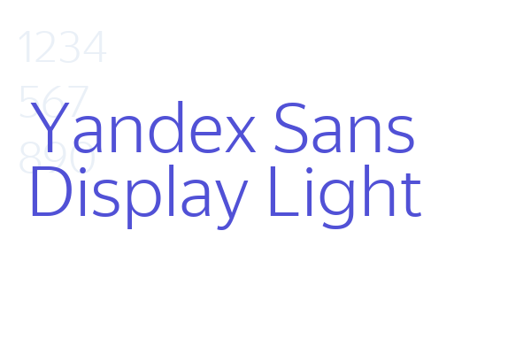 Yandex Sans Display Light