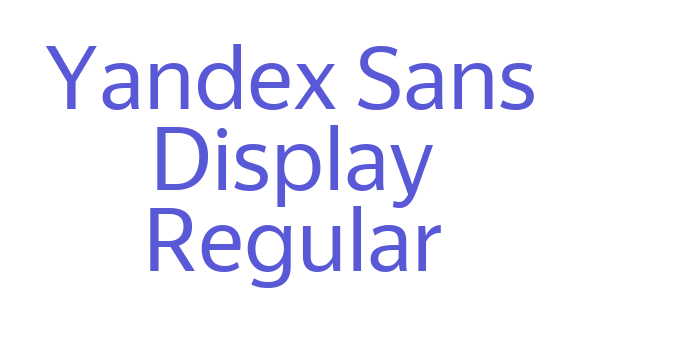 Yandex Sans Display Regular Font Download