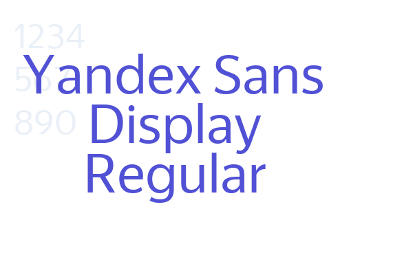 Yandex Sans Display Regular