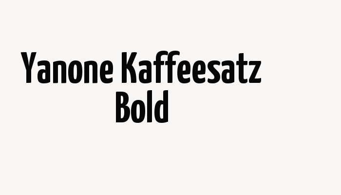 Yanone Kaffeesatz Bold font download