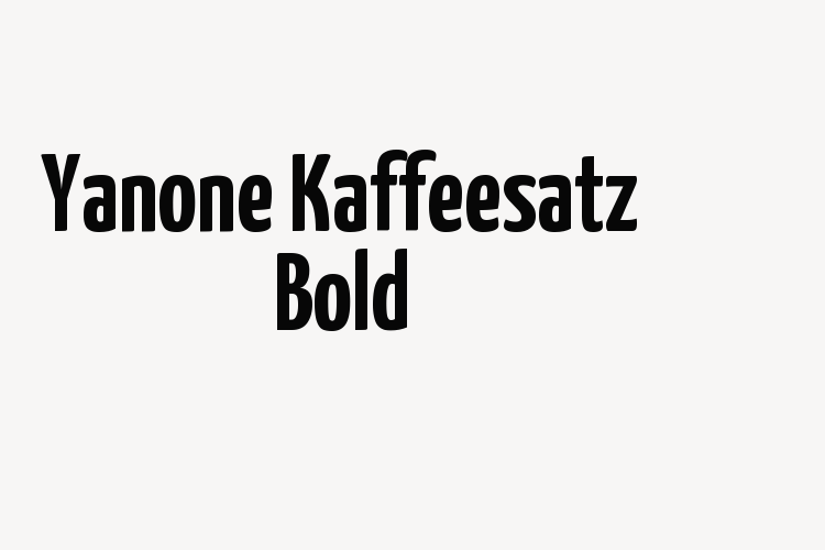 Yanone Kaffeesatz Bold font download