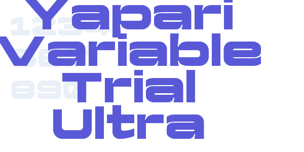 Yapari Variable Trial Ultra font