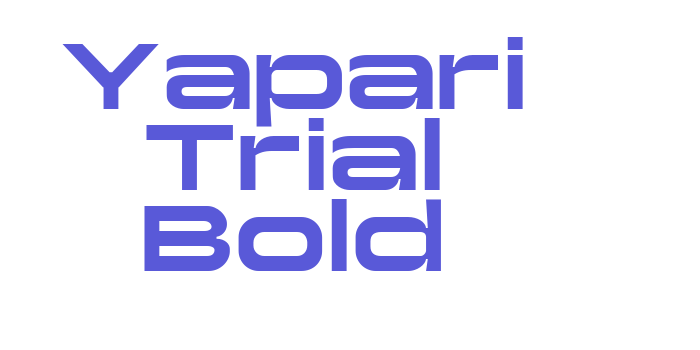 Yapari Trial Bold Font Download