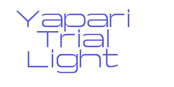 Yapari Trial Light Font Download