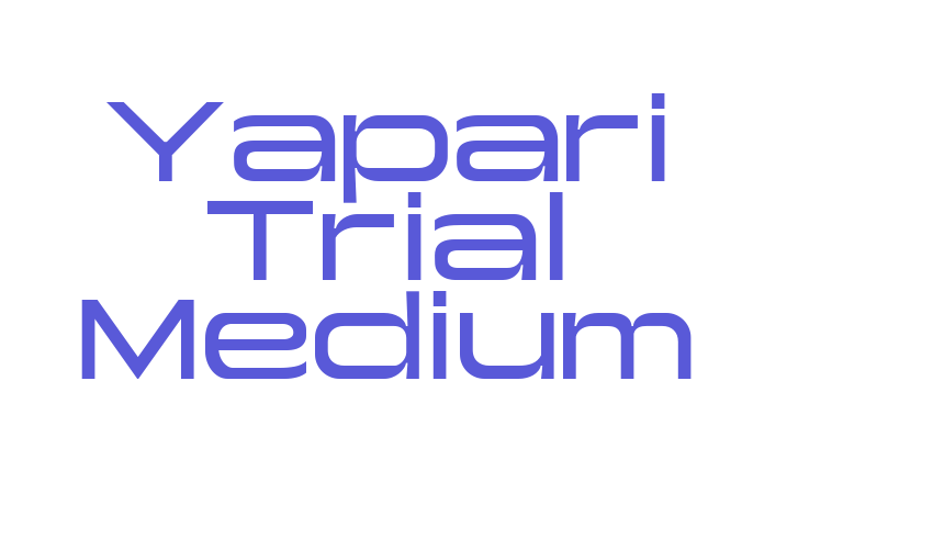 Yapari Trial Medium Font