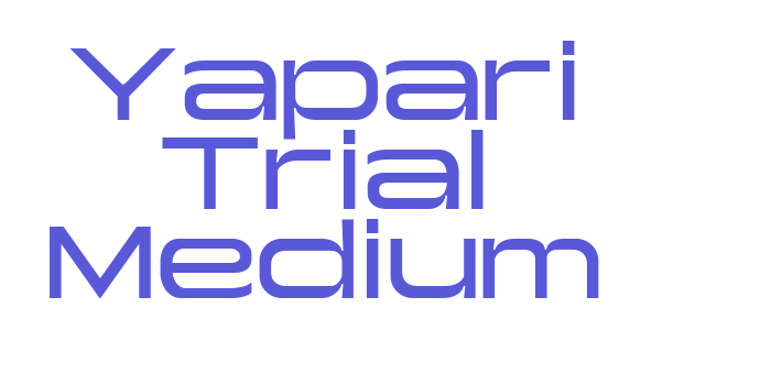 Yapari Trial Medium Font Download