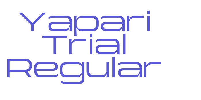 Yapari Trial Regular Font Download