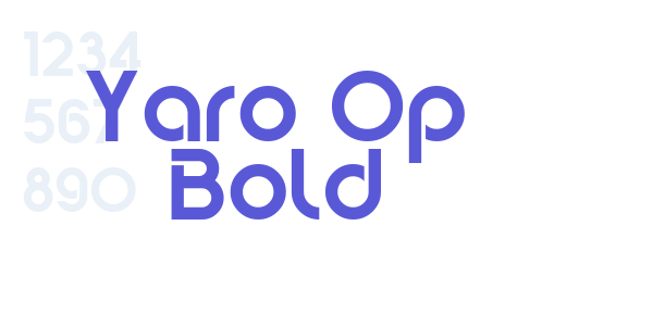 Yaro Op Bold font free