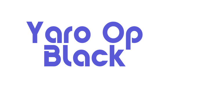 Yaro Op Black Font Download