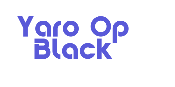 Yaro Op Black Font