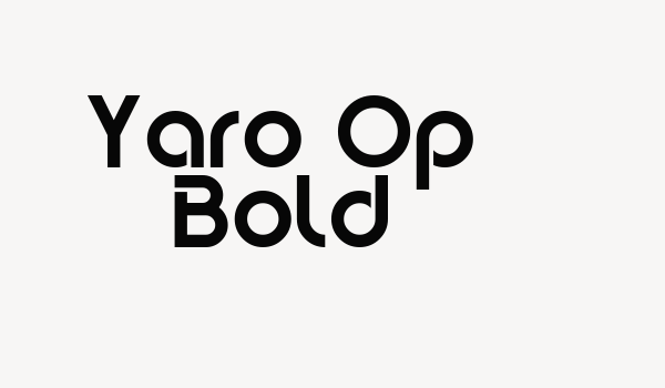 Yaro Op Bold Font