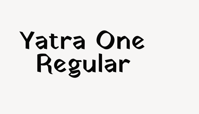 Yatra One Regular font download