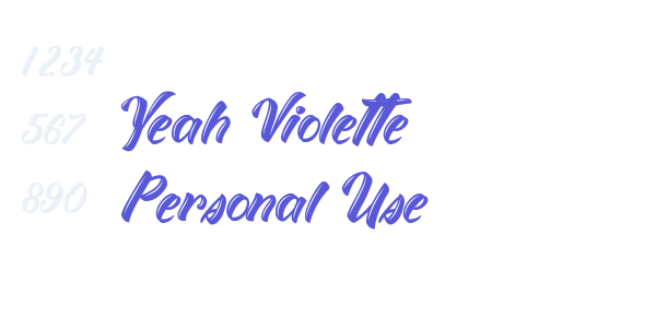 Yeah Violette – Personal Use font free