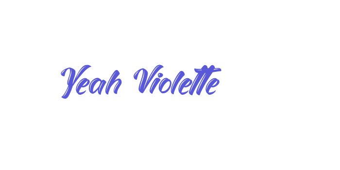 Yeah Violette Font